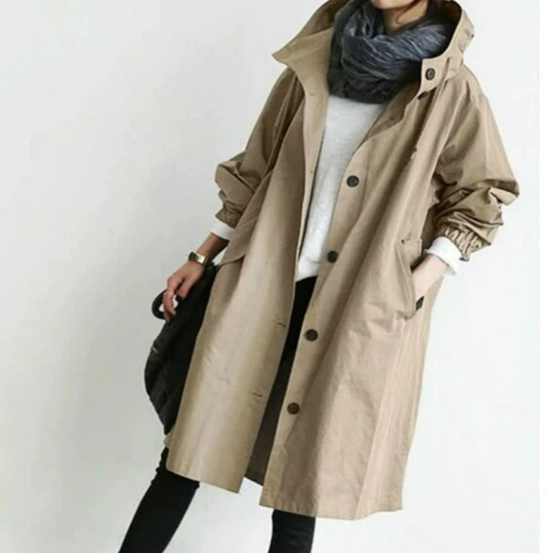 Janina -Elegant vanntett trenchcoat